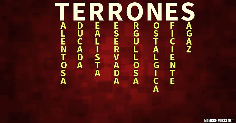 Acróstico terrones
