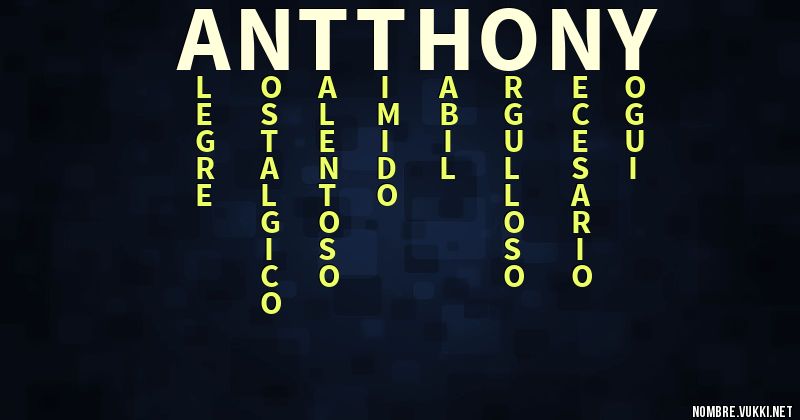 Acróstico antthony