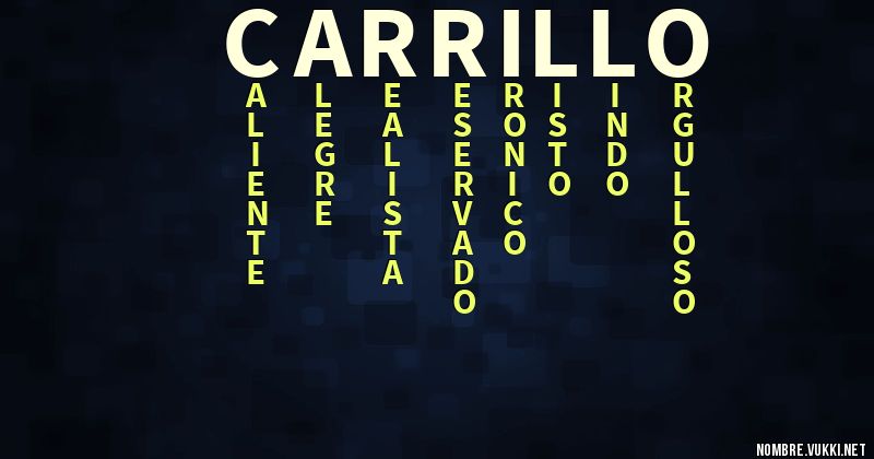 Acróstico carrillo