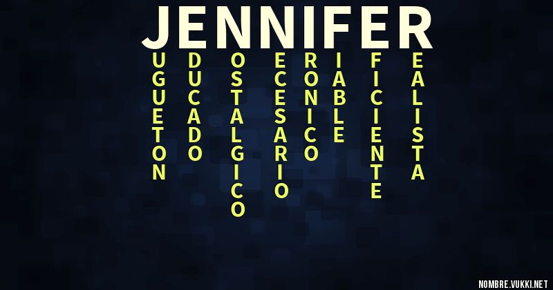 Acróstico jennifer