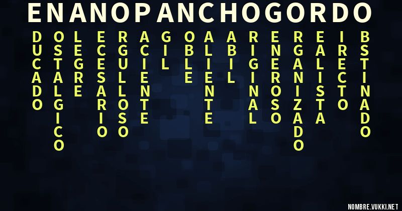Acróstico enano pancho gordo