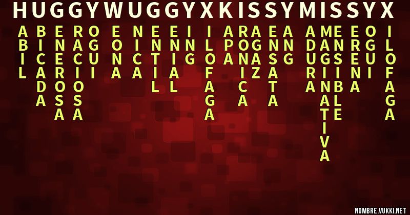 Acróstico huggy wuggy x kissy missy x