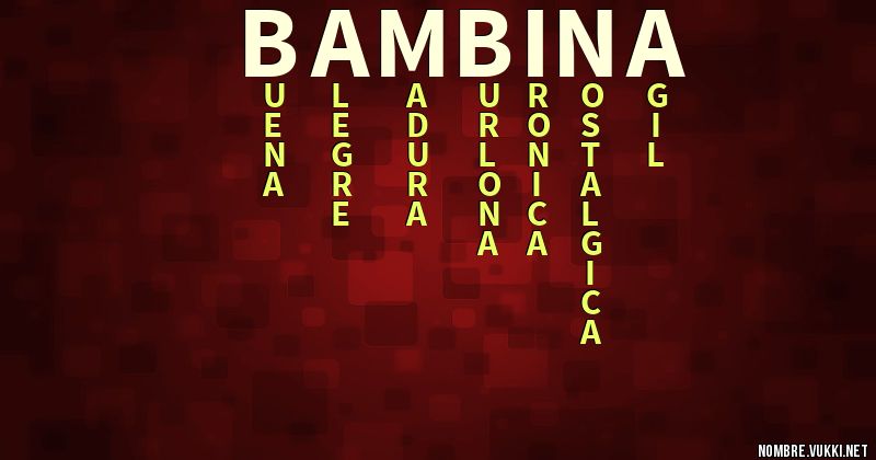 Acróstico bambina