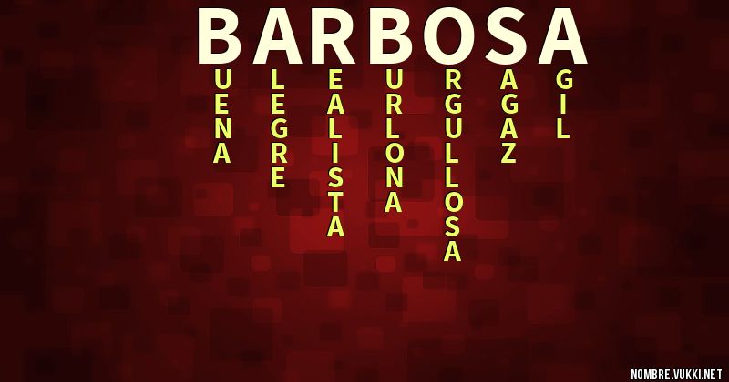 Acróstico barbosa