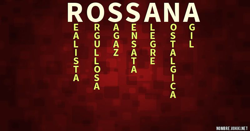 Acróstico rossana