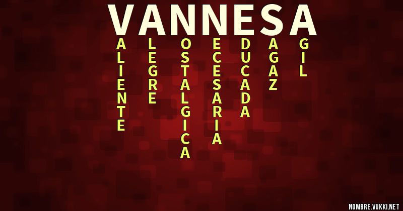 Acróstico vannesa