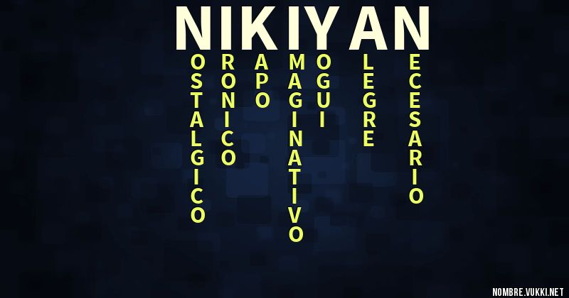 Acróstico niki yan