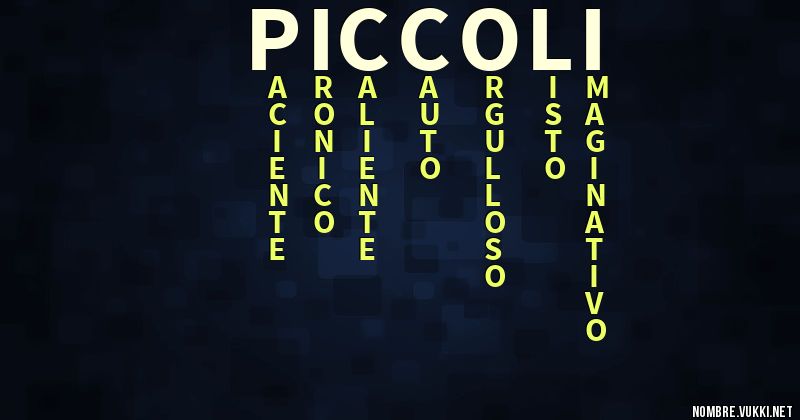 Acróstico piccoli