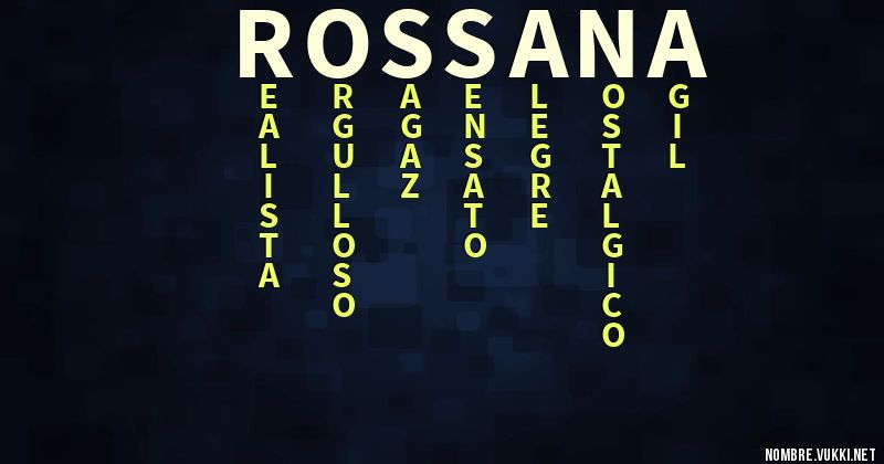 Acróstico rossana