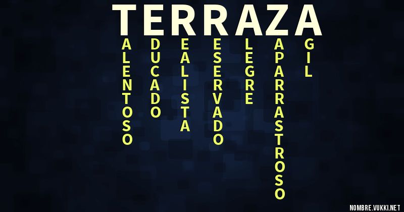 Acróstico terraza