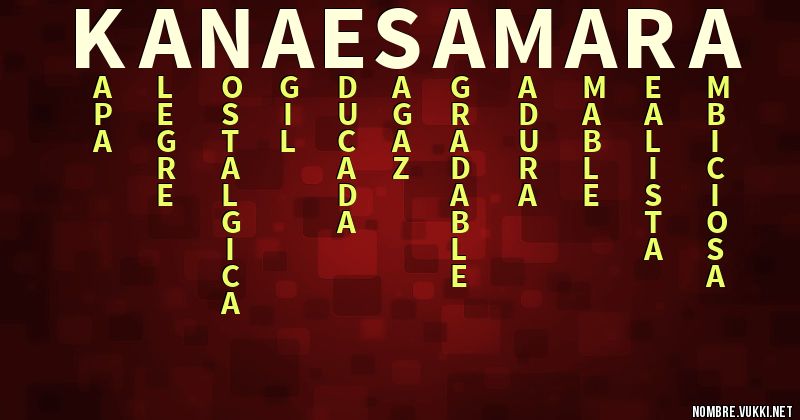 Acróstico kanae samara
