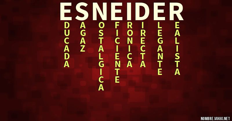 Acróstico esneider