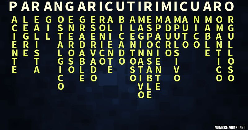 Acróstico parangaricutirimícuaro