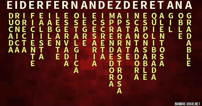 Acróstico eider fernandez de retana