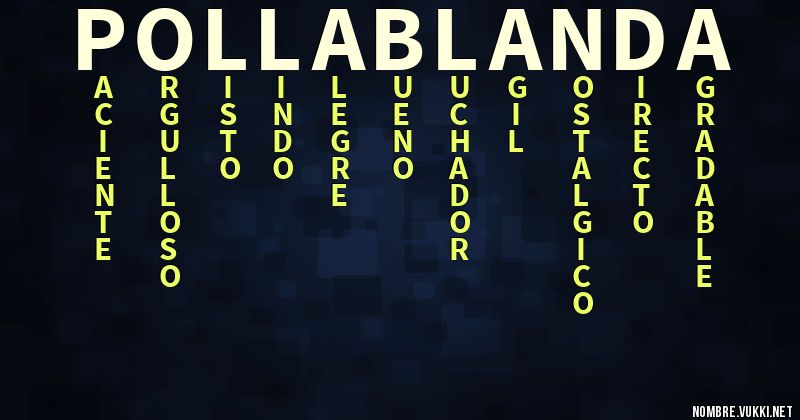 Acróstico pollablanda
