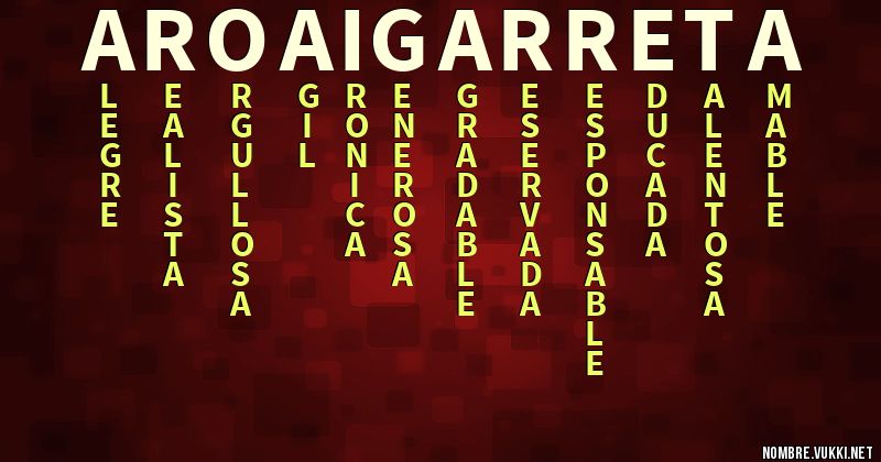 Acróstico aroa igarreta