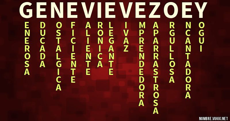 Acróstico genevieve zoey