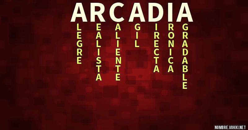 Acróstico arcadia