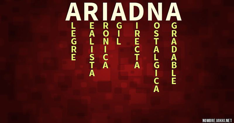 Acróstico ariadna.