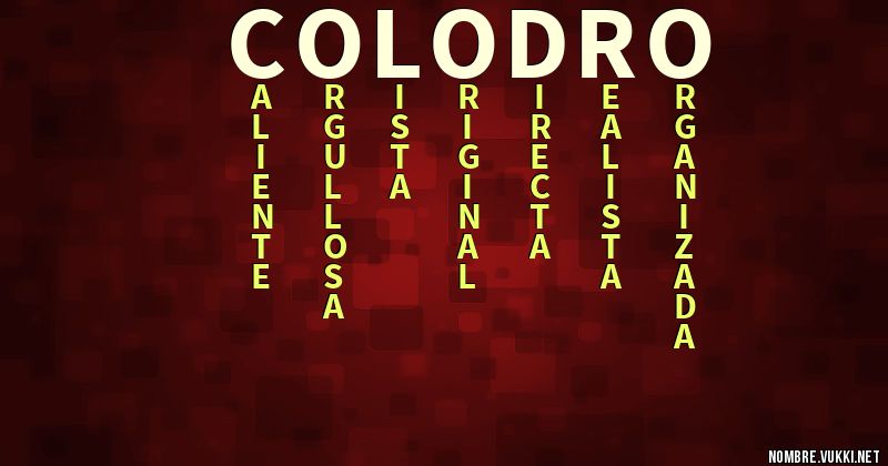 Acróstico colodro