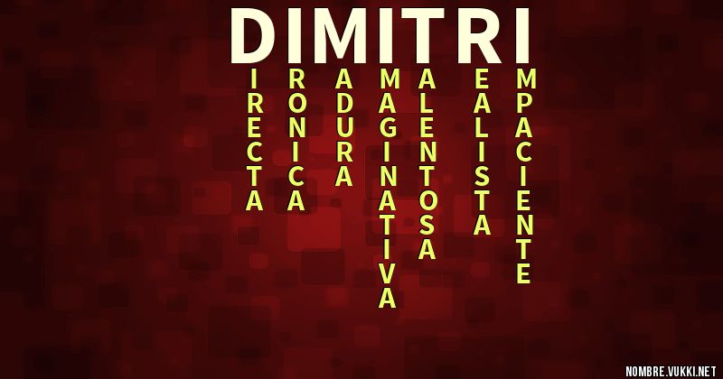 Qué significa dimitri