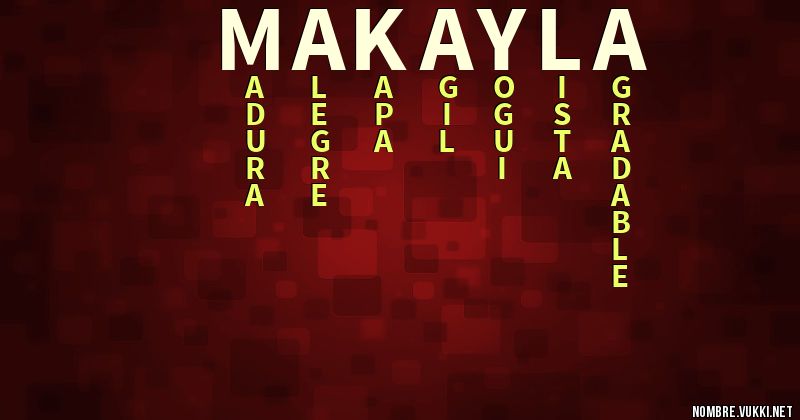 Acróstico makayla