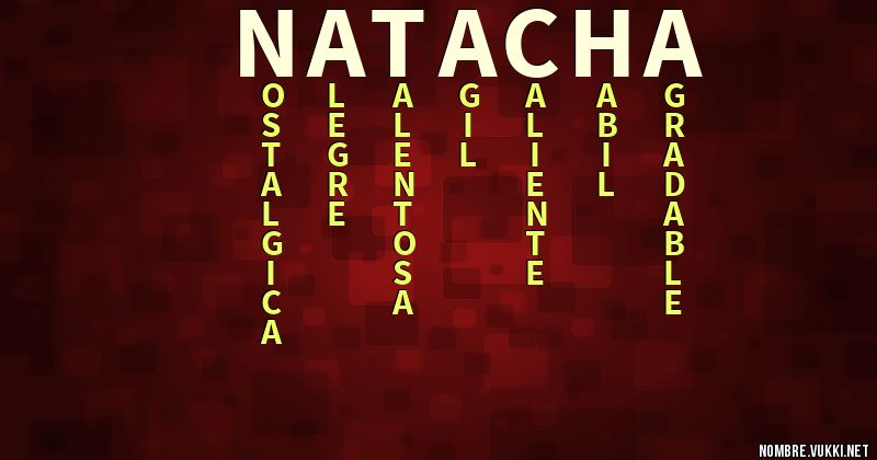 Acróstico natacha