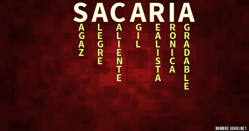 Acróstico sacaria