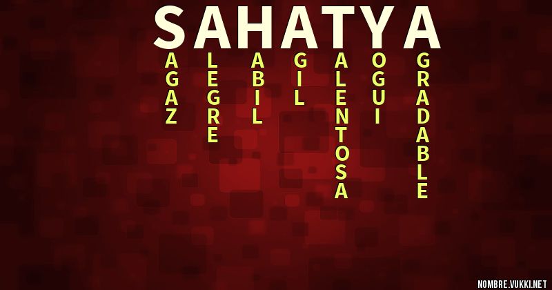 Acróstico sahatya