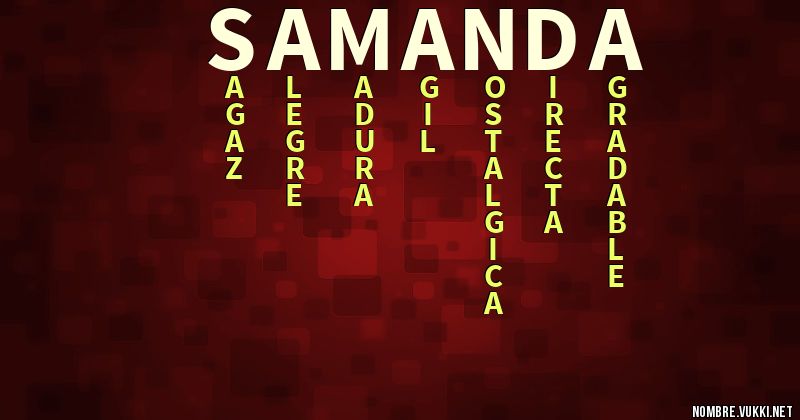 Acróstico samanda
