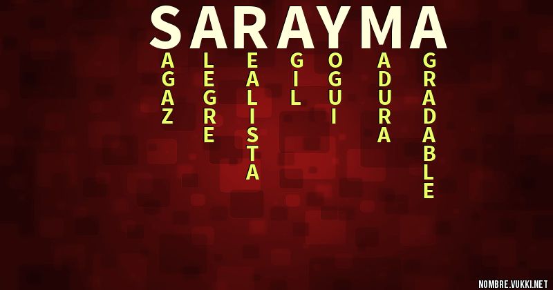 Acróstico sarayma