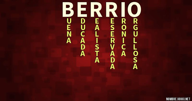 Acróstico berrio