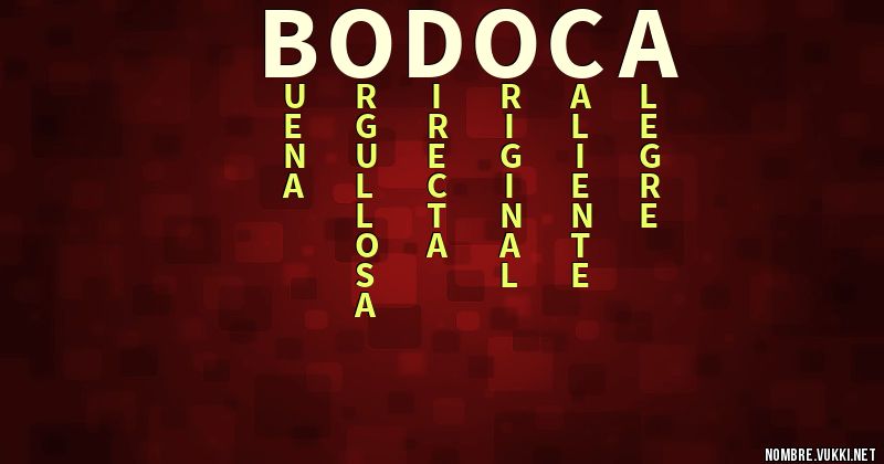 Qué significa bodoca