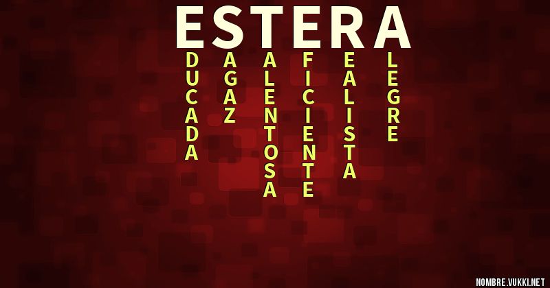 Acróstico estera