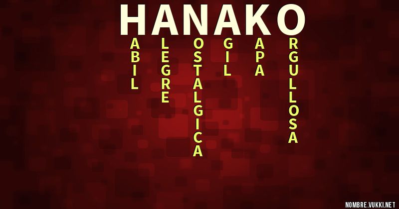 Acróstico hanako