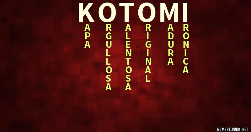 Acróstico kotomi