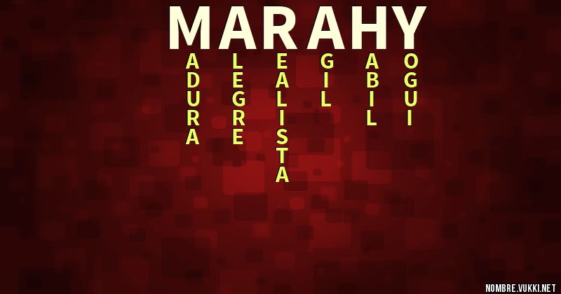 Acróstico marahy