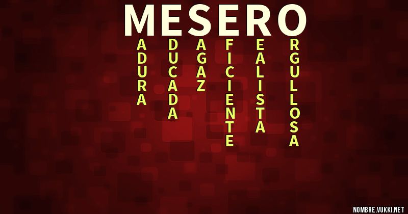 Acróstico mesero