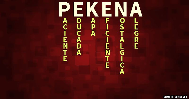 Acróstico pekeÑa