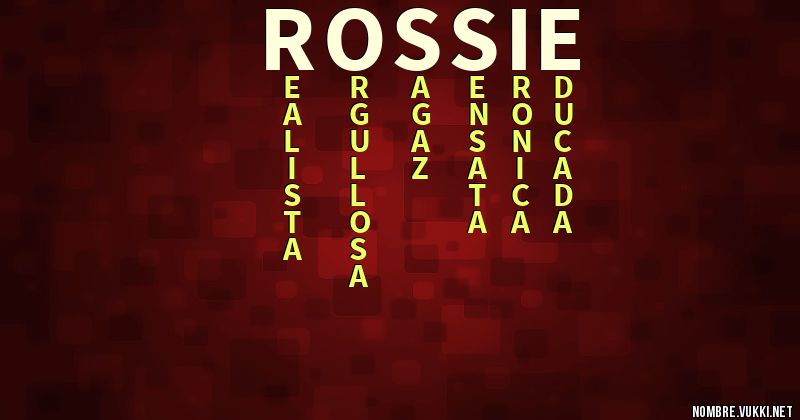 Acróstico rossie