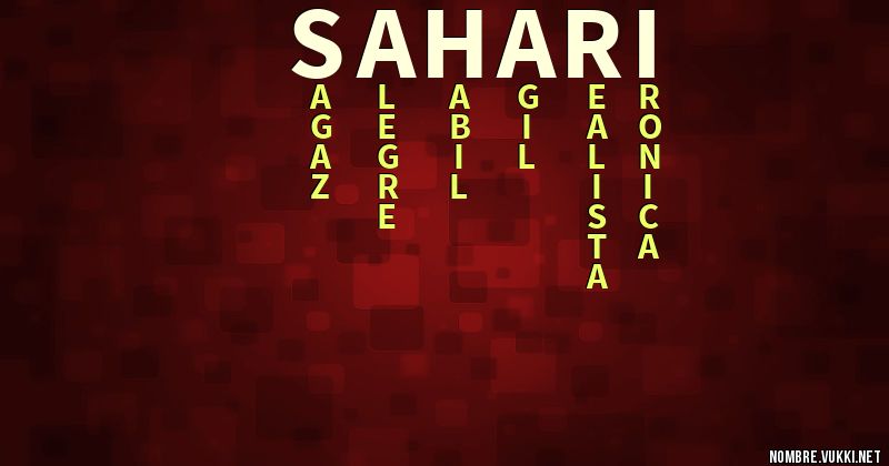 Acróstico sahari