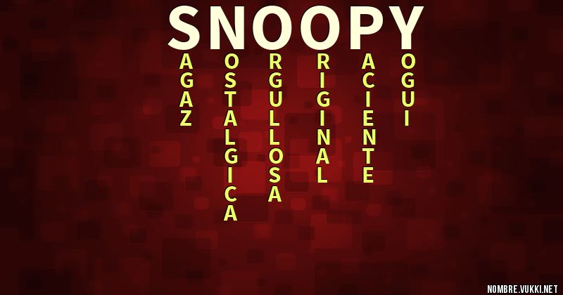 Acróstico snoopy