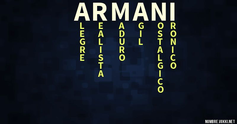 Qué significa armani