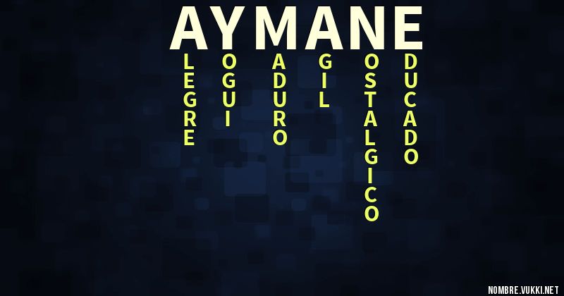 Acróstico aymane