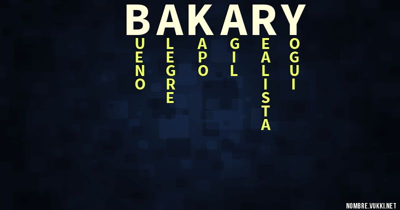 Acróstico bakary