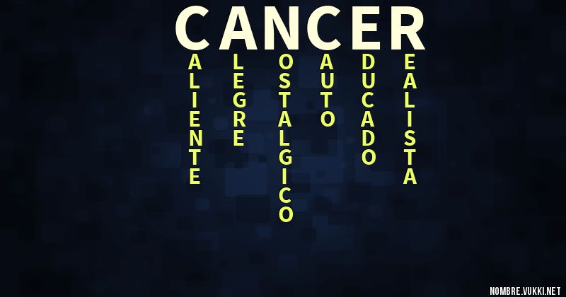 Acróstico cancer