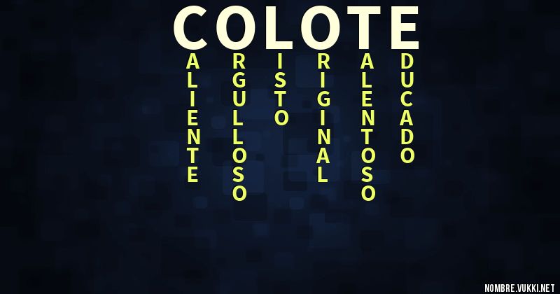 Acróstico colote