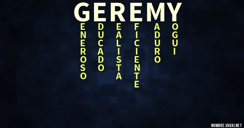 Acróstico geremy