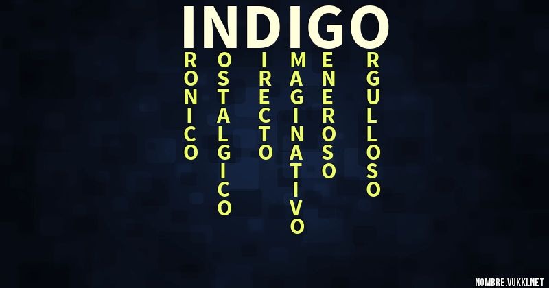 Acróstico indigo