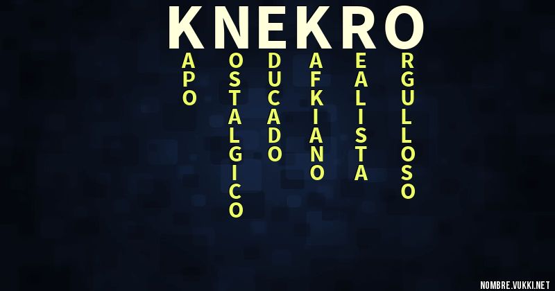 Acróstico knekro